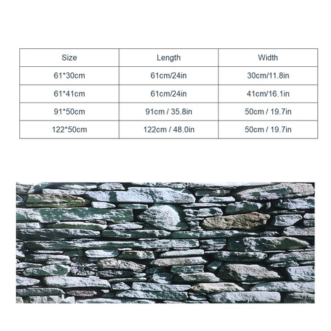 Background Poster Decorative Stonewalling Paintings PVC Sticker Landscape Image for Aquarium Fish Tank