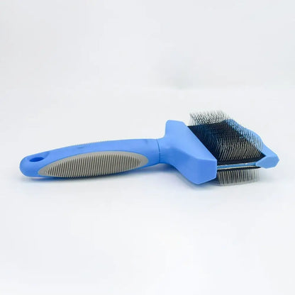 Stainless Steel Pet Hair Brush Double Sided Non-slip Grip Pet Fur Bristle Brush Pet Grooming Pet Hair Detangling Comb Cats