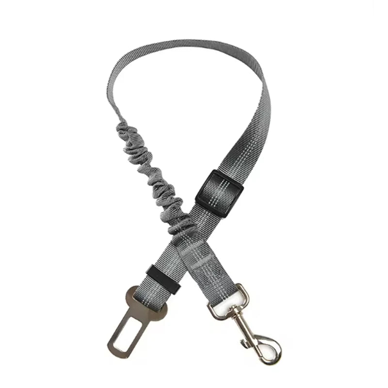 New hot pet supplies Car seat belt dog traction seat belt cushioned elastic safety rope traction leaf dog traction leaf