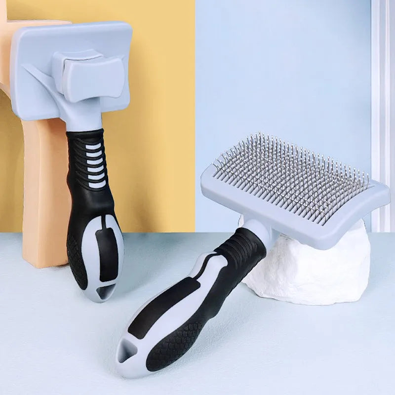 Dog Brush Massage Dogs Comb Automatic Pet Hair Remover Self Cleaning Cat Brush Pet Grooming One Button Cleaning Dog Brushes Comb