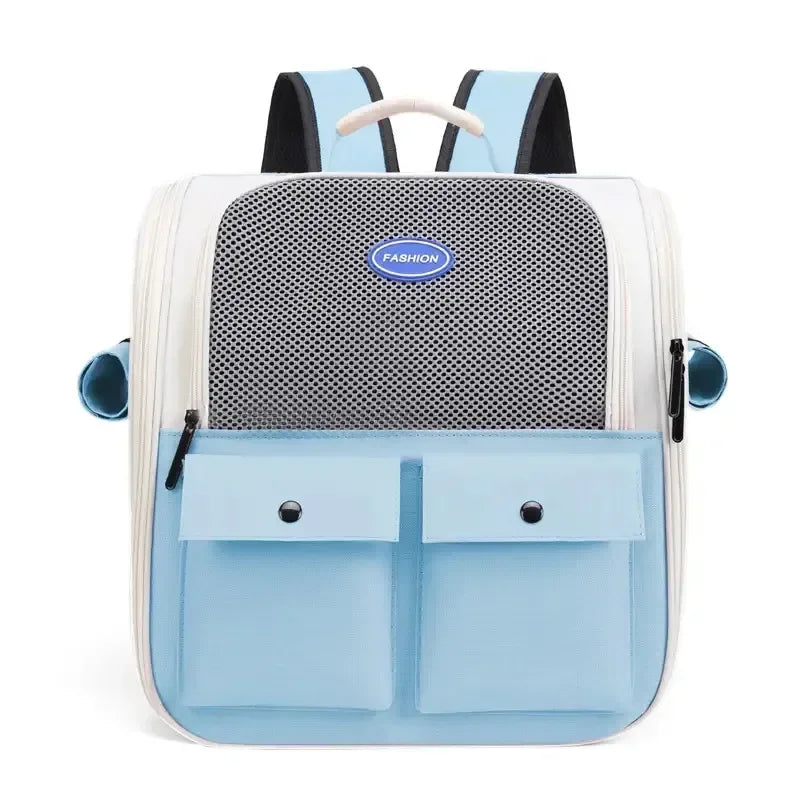 Adjustable Strap Pet Carrying Bag Foldable Cat Backpack for Outdoor Travel Ventilation Large Capacity Cat Carrier Backpack