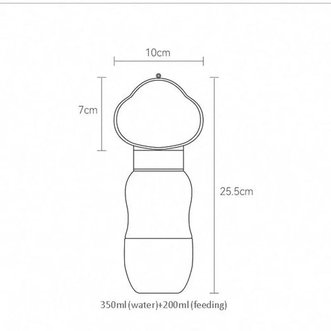 Dog Water Bottle For Outdoor Use Portable Companion Cup Plastic Water Bottle Dog Walking Water Feeding Dog Accessories Outdoor