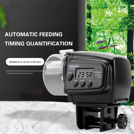 Digital Automatic Auto Tank Pond Fish Food Feeder with Aquarium Fishes Feeding Timer Auto Manual Pet Feeder Lcd Feeding Machine