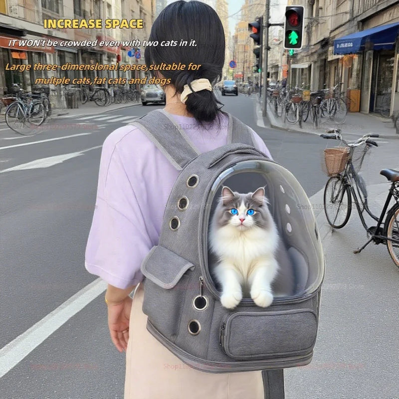 2025 Transparent Pet Carrier Backpack for Cats and Small Dogs Breathable Outdoor Shoulder Bag Travel Pet Supplies for Pets