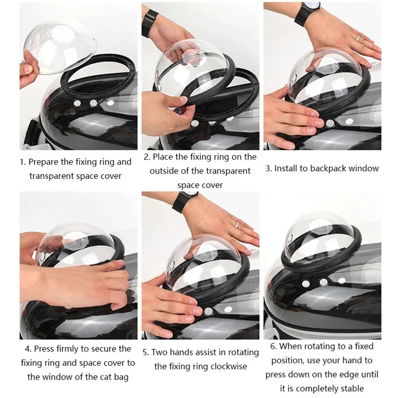 Premium Transparent Breathable Space Capsule Backpack Lightweight Portable Soft Carrier Bag for Dogs Travel Outdoor