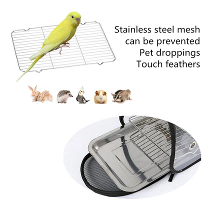 Bird Transport Cage Bird Travel Carrier with Perch Breathable Space Parrot Go Out Backpack Multi-functional Bird bag Outdoor