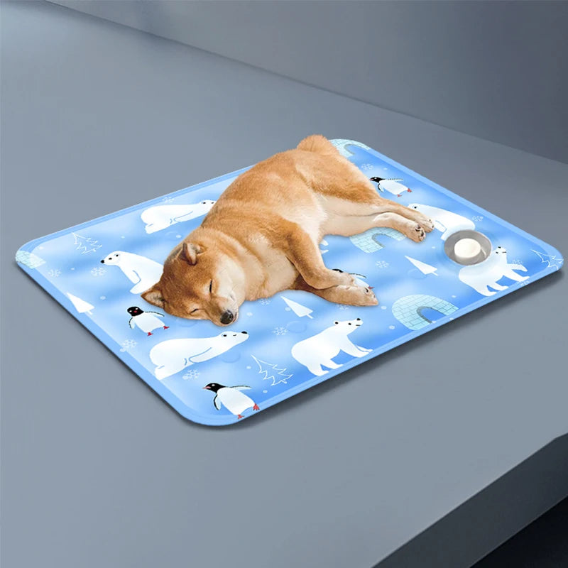 New Dog Cat Ice Cushion Summer Cooling Gel Mat Water Cushion Pet Cool Durable Blanket Sofa Ice Mat Blanket Dormitory Ice Mat
