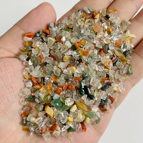 Natural Stone Gravel Crystal Chips 3-5mm Irregular Amethysts Quartz Reiki Healing Tumbled Stone for DIY Fish Tank Bonsai Decor