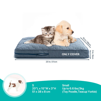 1 pc Orthopedic Dog Beds Cover for Large Dogs, Dog Bed Washable Cover Foam Pet Mat, Multi-Needle Quilting Dog Crate Bed Cover