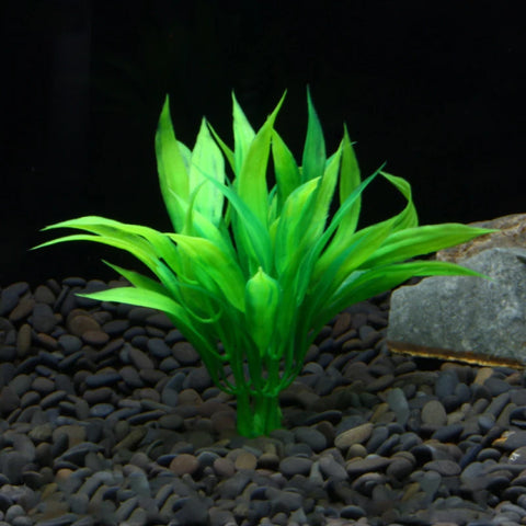 1PC Plastic Manmade Water Plant Grass Decor akvaryum dekor Green 15cm Height for Aquarium Simulation Artificial plants