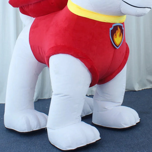 Inflatable Dog Costume Party Halloween Cosplay Fur Suit Blue Red Furry Dogs Mascot Costumes for Adult Mascotte without battery