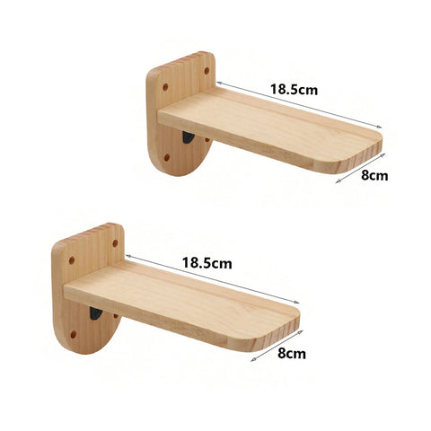 Cat Climbing Shelves Wall Mounted Cat Tree Wooden Furniture Scratcher Jumping Platform Rope Ladder Cat Sleeping and Playing