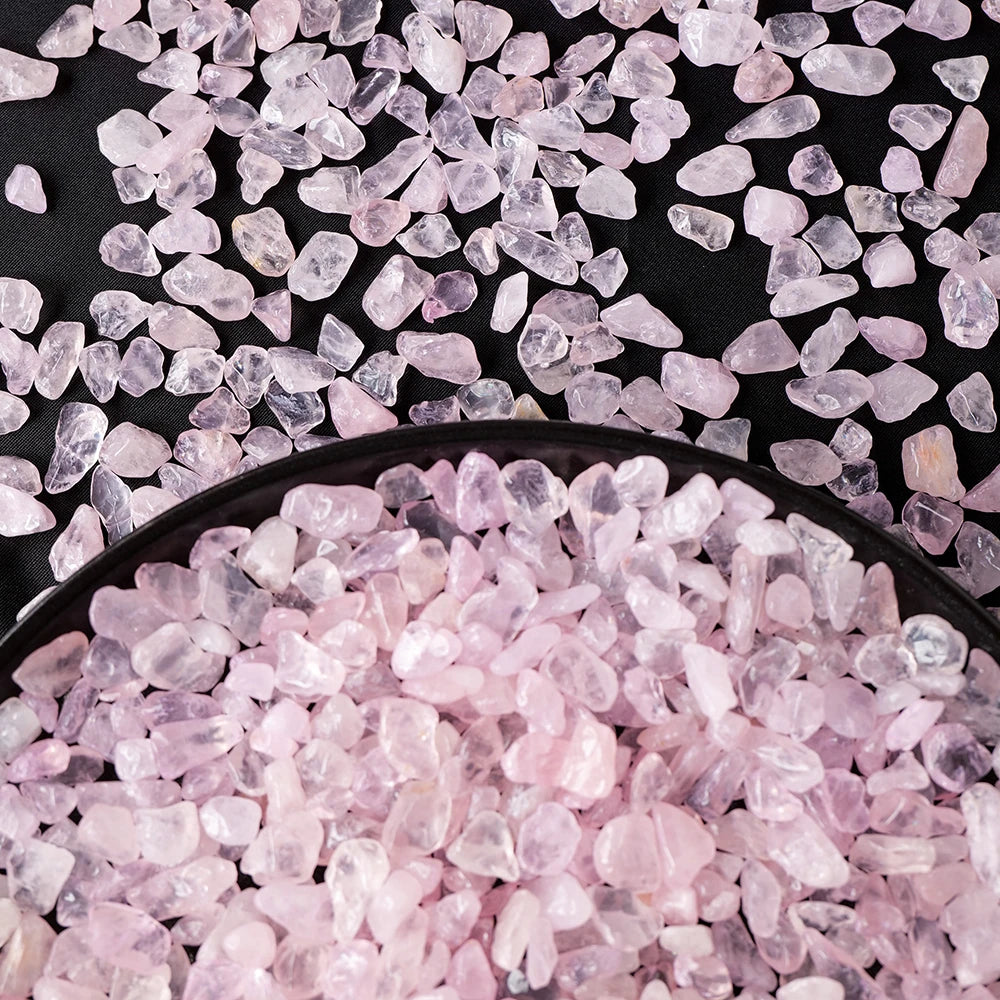 100g/bag Natural Stones Rose Quartz Material Crystal Gravel Stone Chips Ore Minerals Reiki Specimen Gemstones Aquarium Decor