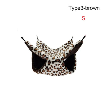 Hammock For Rats Double Thick Plush Warm Bed For Hamster House Nest Sleeping Bag Hanging Tree Beds Pet Rat Squirrel Hamster Nest