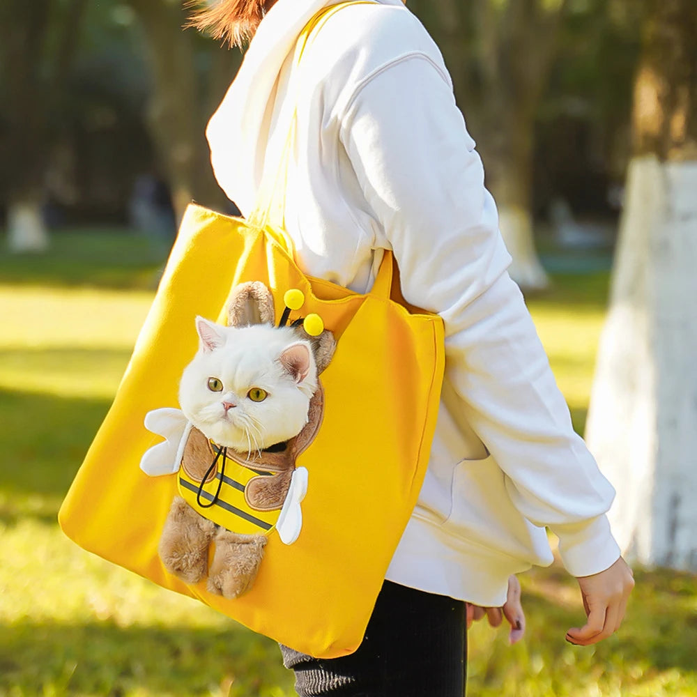 Cat Carrier Backpack Small Dogs Portable Pet Travel Bag Breathable Mesh Front Entry Bubble Window Pet Carrier Outdoor Hiking