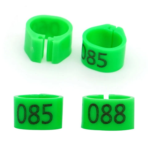 100Pcs New Pigeon Leg Rings Identify Dove Bands 9mm Plastic Parrot Clip Digital Foot Ring Pigeon Training Supply Bird Appliances