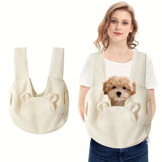 Adjustable Pet Backpack Dog Travel Bag Suitable Safety Belt with Removable Bottom Cat Bag Dog Shoulder for Travel Hiking Outdoor
