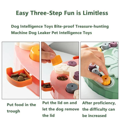 Cat Dog Puzzle Toys Interactive Slow Fooder Non Slip Bowl Increase Puppy IQ Food Dispenser Cats Dogs Training Games Pet Supplies