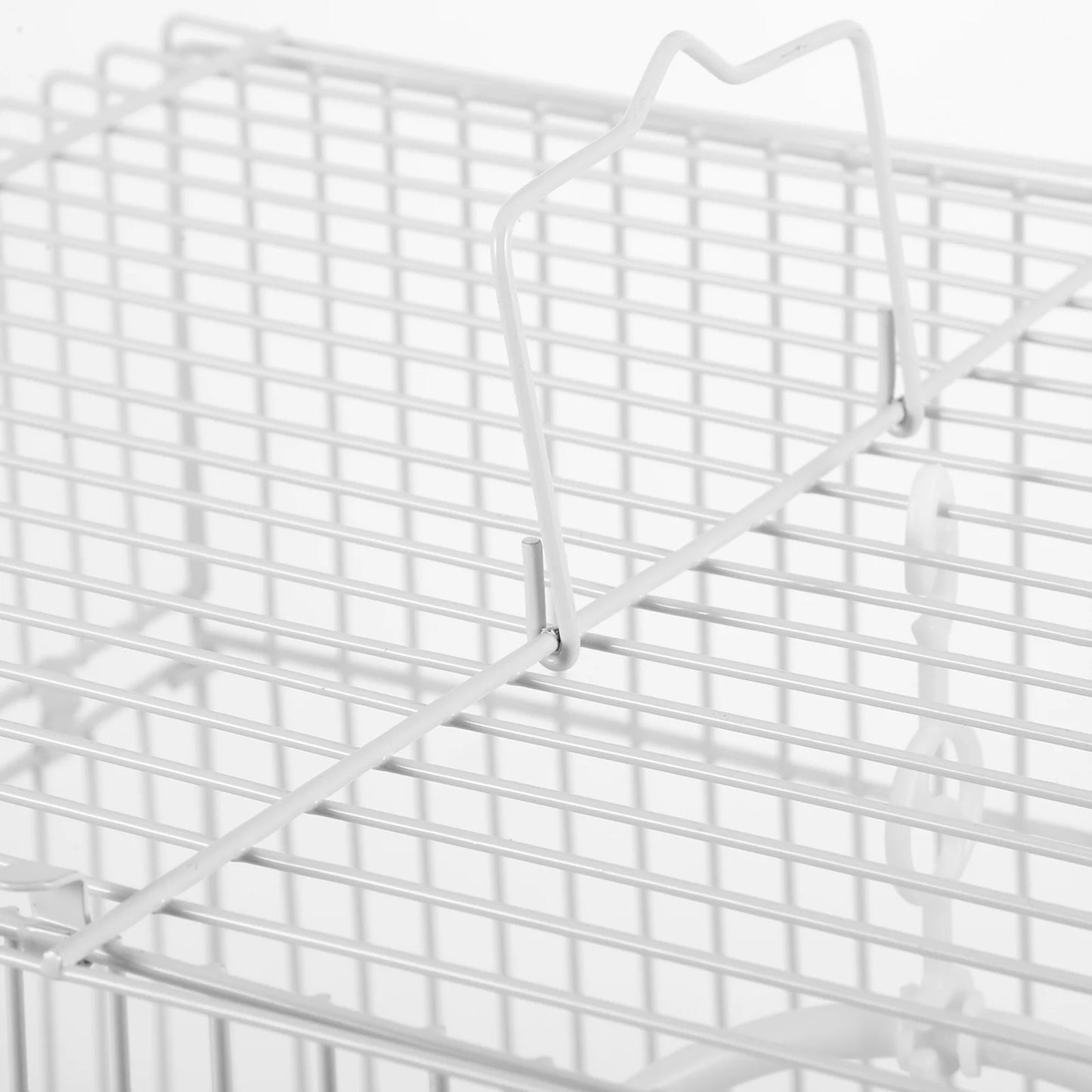 Iron Birdcage White Portable Wire Parrot Cage For Outing Pet Bird Cage Breathing Space Bird Cages Nests Pet Products