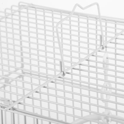 Iron Birdcage White Portable Wire Parrot Cage For Outing Pet Bird Cage Breathing Space Bird Cages Nests Pet Products