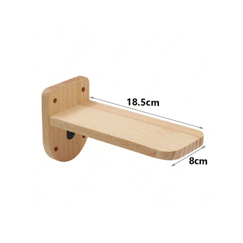 Wall-mounted Cat Hammock Bed Pet Furniture Kitten Wall Shelf Set Cat Perch Wooden Scratching Climbing Post Cat Tree House Toy