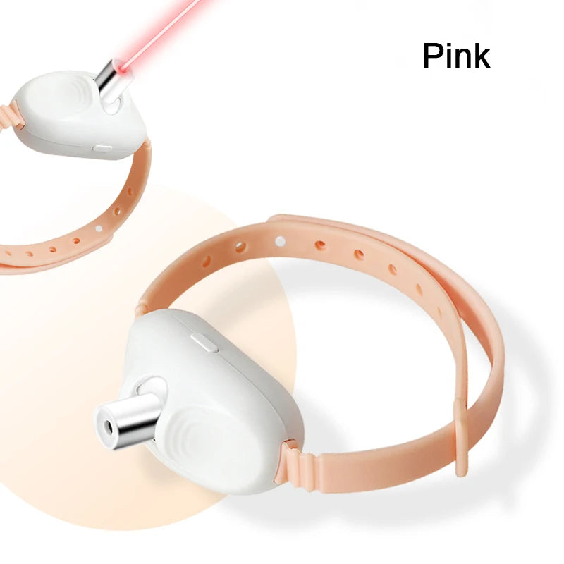 Laser Cat Collar Teasing Cat Electric USB Charging Kitten Automatic Cats Toy Smart Laser Teasing Cat Interactive cat Toy
