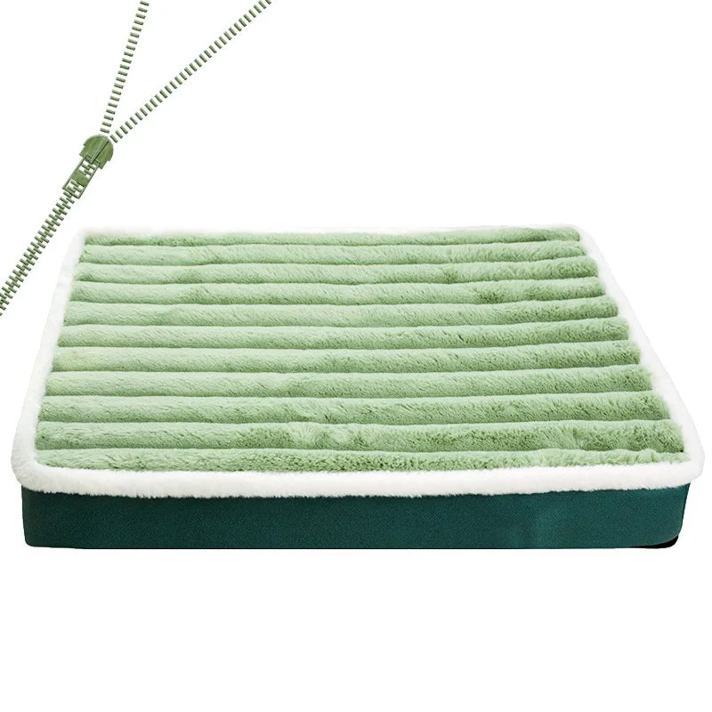 Dog Bed Mat with Zipper Remolvable Elastic Cat Bed for Dog Sleeping Mat Small Washable Cat Nest Pet Sofa Cushion for Medium Dog