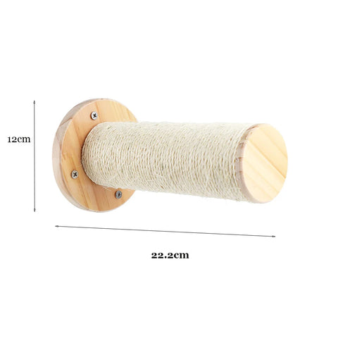 1pcCat Scratching Climbing Post Wall-mounted Cat Hammock Bed Pet Furniture Kitten Wall Shelf Set Cat Perch Wooden Cat Tree House