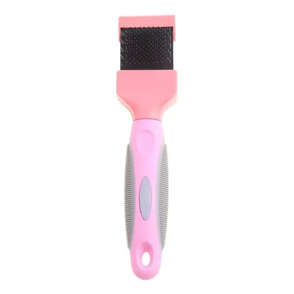 Stainless Steel Pet Hair Brush Double Sided Non-slip Grip Pet Fur Bristle Brush Pet Grooming Pet Hair Detangling Comb Cats