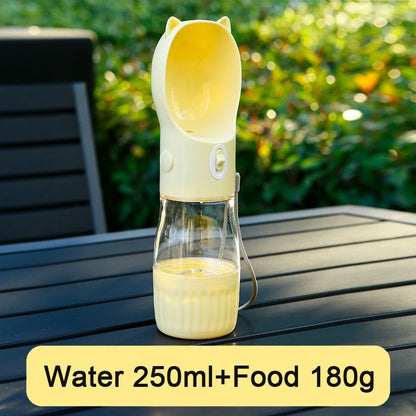 Pet Dog Water Bottle With Food Container For Small Medium Big Dogs Portable Travel Puppy Cat Water Dispenser Chihuahua Feeder