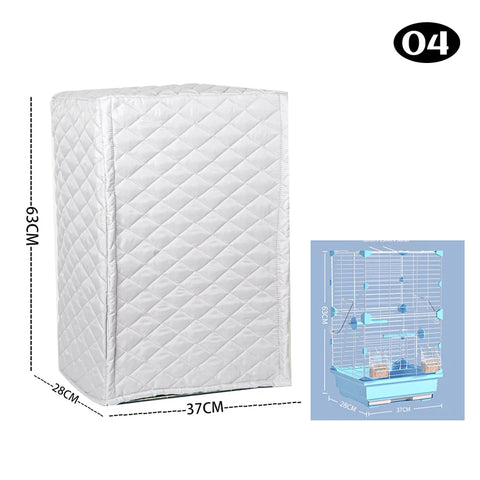 Winter Warm Bird Cage Cover Cotton Quilted Cage Cover Canopy Rain Proof Protective Parrot Cage Accessories