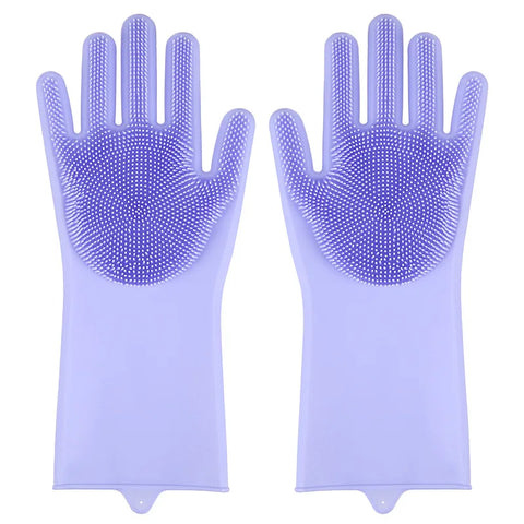 Pet Grooming Cleaning Gloves Dog Cat Bathing Shampoo Glove Scrubber Magic Dishwashing Cleanner Sponge Silicon Hair Removal Glove