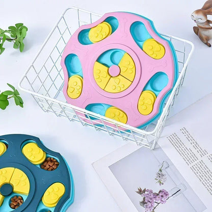 Dog Puzzle Toys Slow Feeder Interactive IQ Booster Food Dispenser for Puppies – Non-Slip Bowl Training Game for Dogs