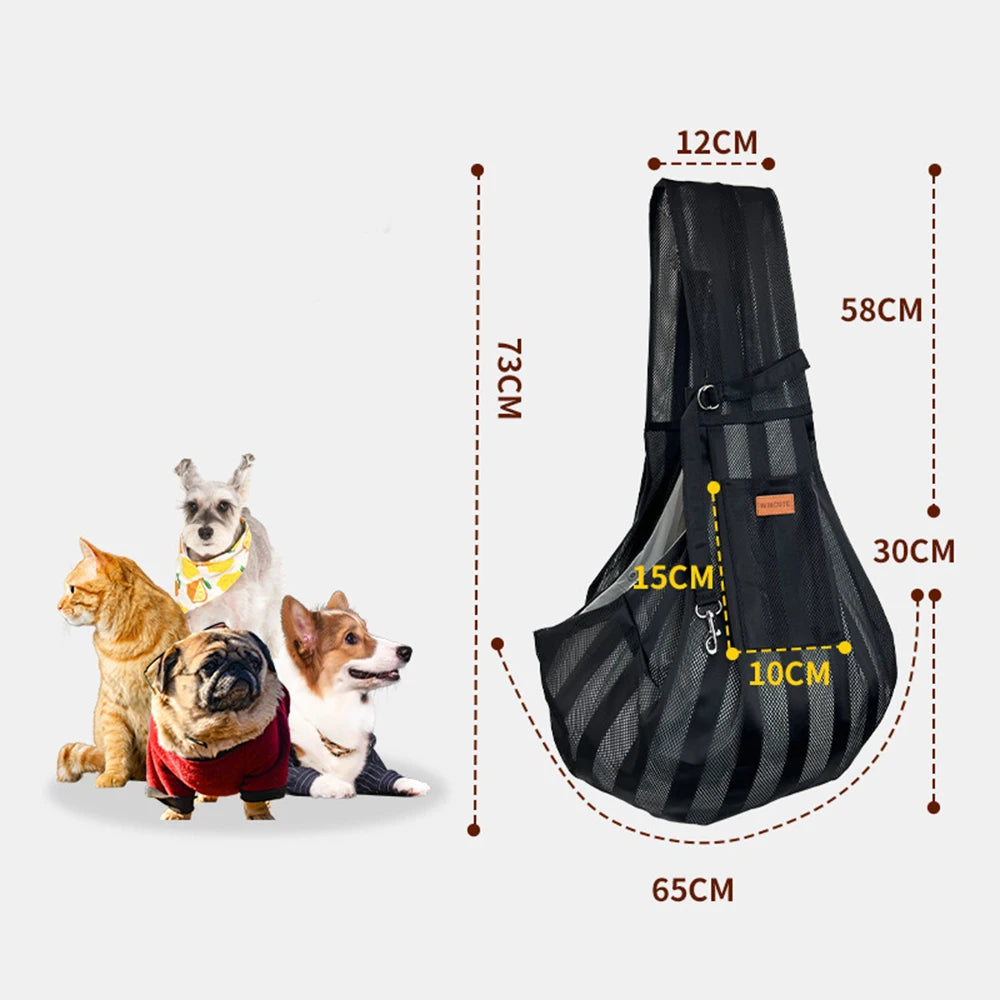 Summer Cool Breathable Pet Shoulder Carrier Bag for Cat Small Dogs Portable Crossbody Travel Bag