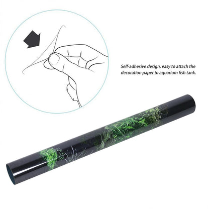 Aquarium Background Sticker Fish  Sticker Aquarium Fish  Seafloor Water Grass Background Decoration Painting PVC Sticker