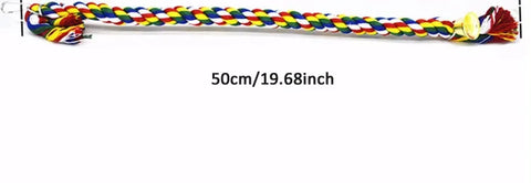 Bird Toys Parrot Climbing Rope Birdcage Suspension Pole Cotton Rope Swivel Ladder Parakeet Training Chew Toys Pet Supplies