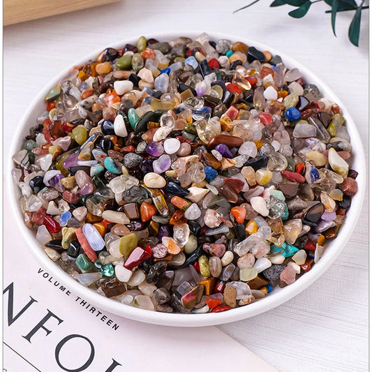 100g Natural Stones Mixed Crystal Material Crystal Gravel Stone Chips Ore Minerals Reiki Specimen Gemstones Aquarium Decoration