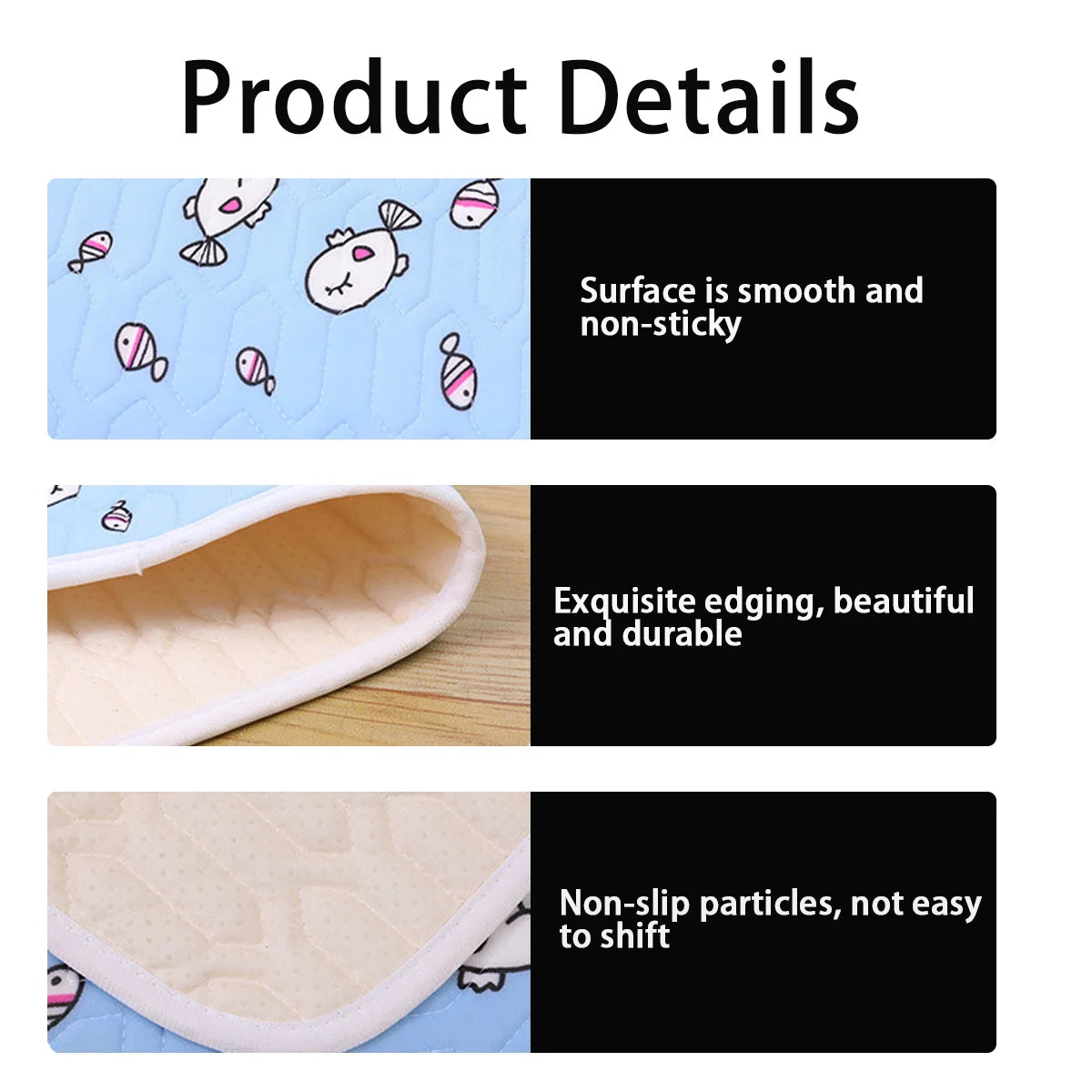 Pet Mat Cartoon Pattern Dog Bed for Large Dog Mat Summer Cooling Cat Bed Soft Breathable Puppy Mat for Dogs Accessories Cat Mat