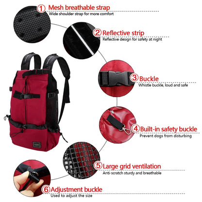 Breathable Pet Dog Carrier Bag for Large Dogs Golden Retriever Bulldog Backpack Adjustable Big Dog Travel Bags Pets Products