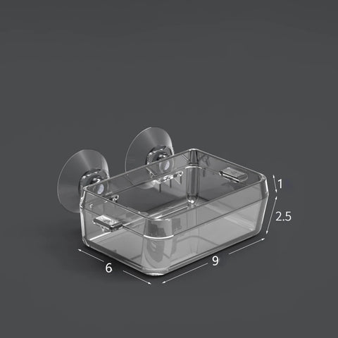 CAWAYI KENNEL Pet Reptile Transparent Feeder Anti-escape Food Bowl Worm Live Container With Strong Suction Cups Pet Supplies