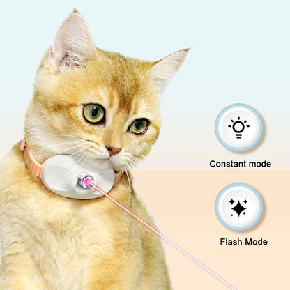 Laser Cat Collar Teasing Cat Electric USB Charging Kitten Automatic Cats Toy Smart Laser Teasing Cat Interactive cat Toy