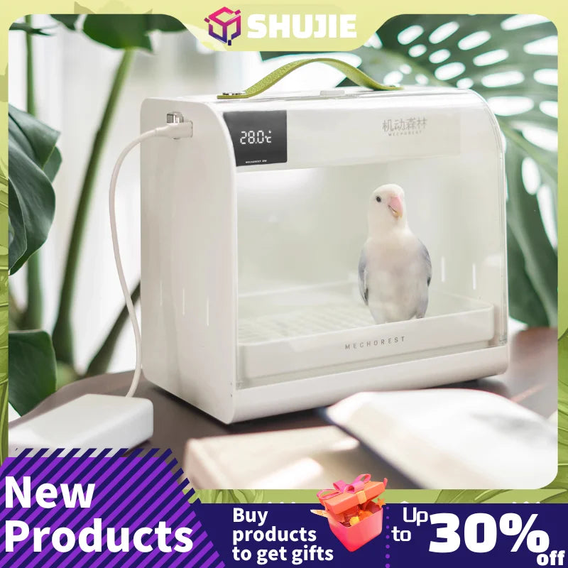 Bird Carrier Backpack Travel Cage Portable Pet Bird Brooder With Temperature Control Design Portable Birdcage for Small Birds