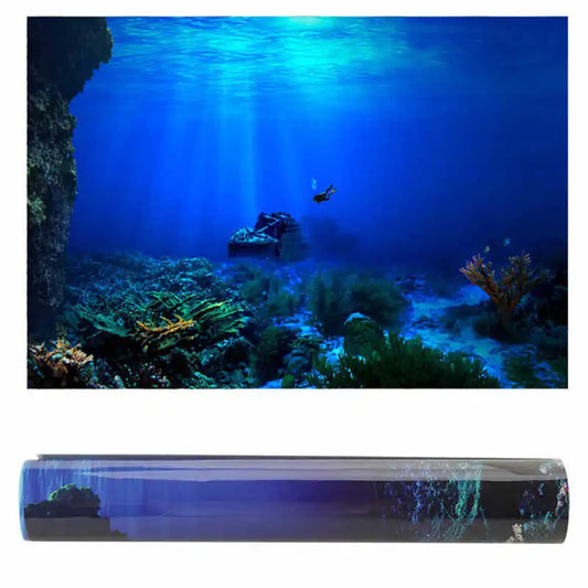 Poster for Aquarium Adhesive Seaworld Background Poster for Aquarium Fish Tank Decoration Aquarium Plants Seeds