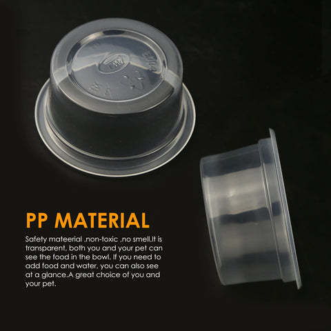 20pcs, Plastic Gecko Food and Water Feeding Cup, Reptile Feeding Bowl Replacement Bowl, Suitable for Lizards and Other Small Pet