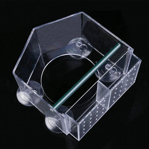 Acrylic Clear Glass Window Birds Hanging Feeder Birdhouse Food Feeding House Table Seed Cup Transparent Windowsill Birdfeeders