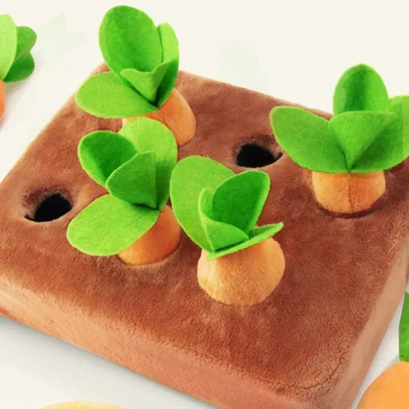Plush Dog Toys Carrot Pulling Interactive Training Toys for Small Medium Dogs Bite Resistant Puppy Chew Toy