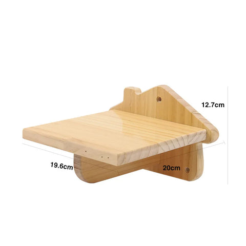 1pcCat Scratching Climbing Post Wall-mounted Cat Hammock Bed Pet Furniture Kitten Wall Shelf Set Cat Perch Wooden Cat Tree House