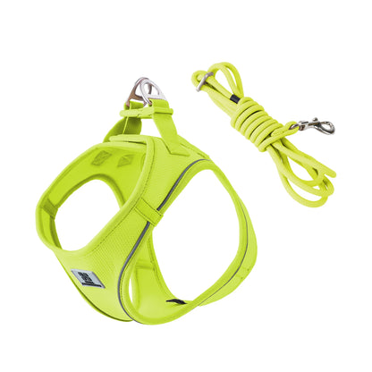 Dog Harness Leash Set for small medium dog Adjustable Reflective Puppy Cat Harness pet Vest Chihuahua Yorkies Outdoor Walking