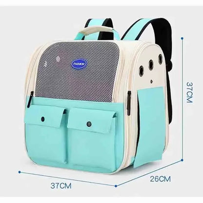 Adjustable Strap Pet Carrying Bag Foldable Cat Backpack for Outdoor Travel Ventilation Large Capacity Cat Carrier Backpack