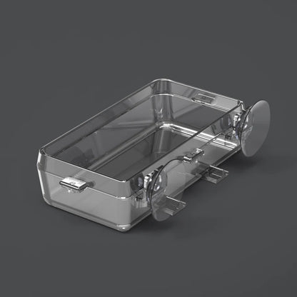 CAWAYI KENNEL Pet Reptile Transparent Feeder Anti-escape Food Bowl Worm Live Container With Strong Suction Cups Pet Supplies
